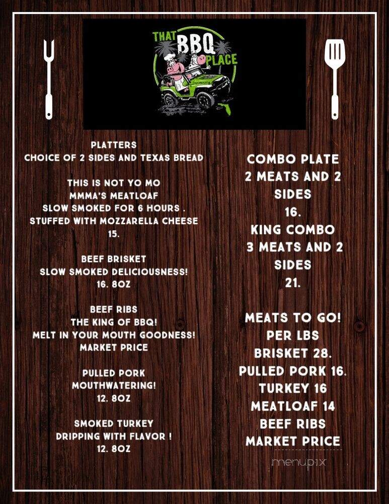 That BBQ Place - Matlacha, FL menu_pic