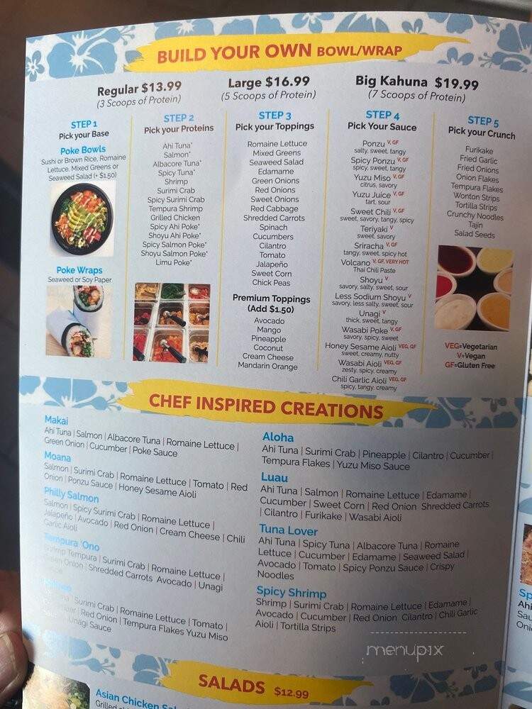 Tail & Fin - Las Vegas, NV menu_pic