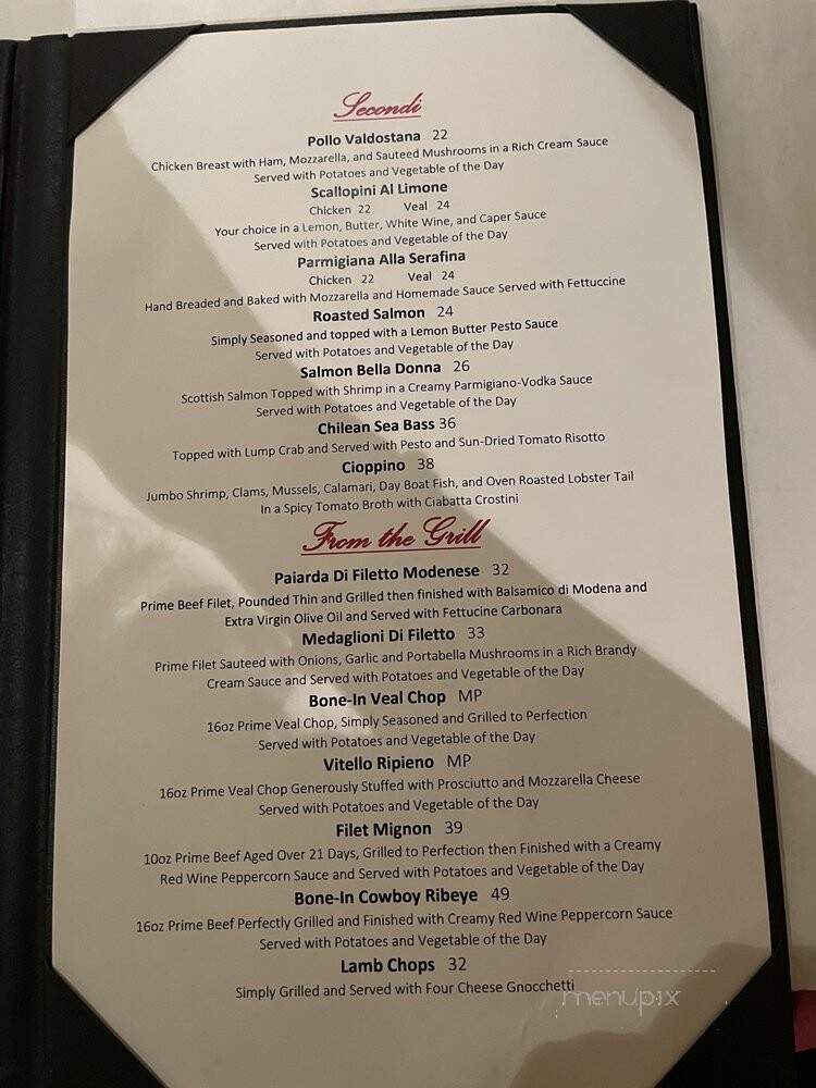 Serafina's Italiano - Addison, TX menu_pic