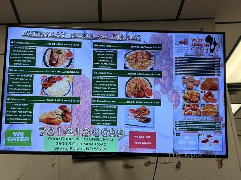West African Cuisine - Grand Forks, ND menu_pic