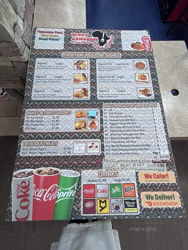 West African Cuisine - Grand Forks, ND menu_pic