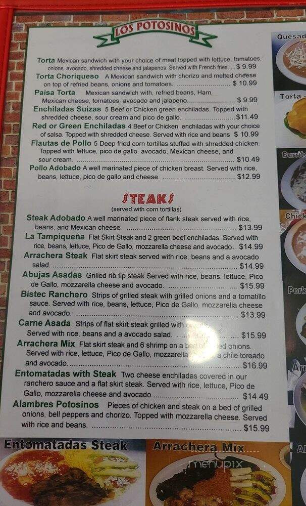 Los Potosinos - Lake Wales, FL menu_pic