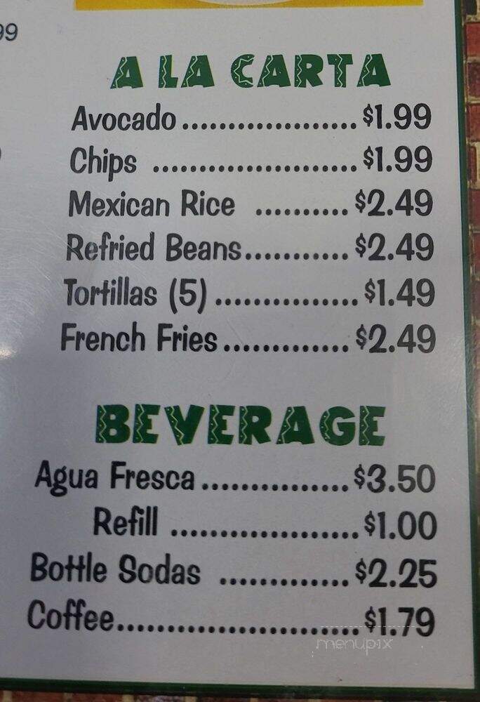 Los Potosinos - Lake Wales, FL menu_pic