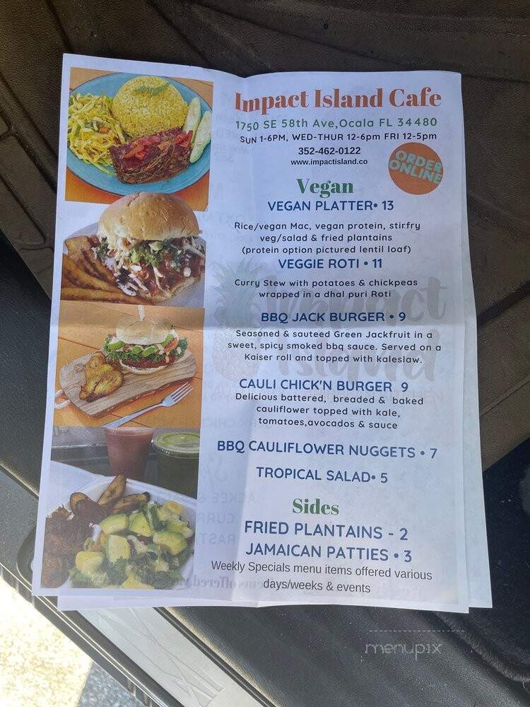 Impact Island Cafe - Ocala, FL menu_pic