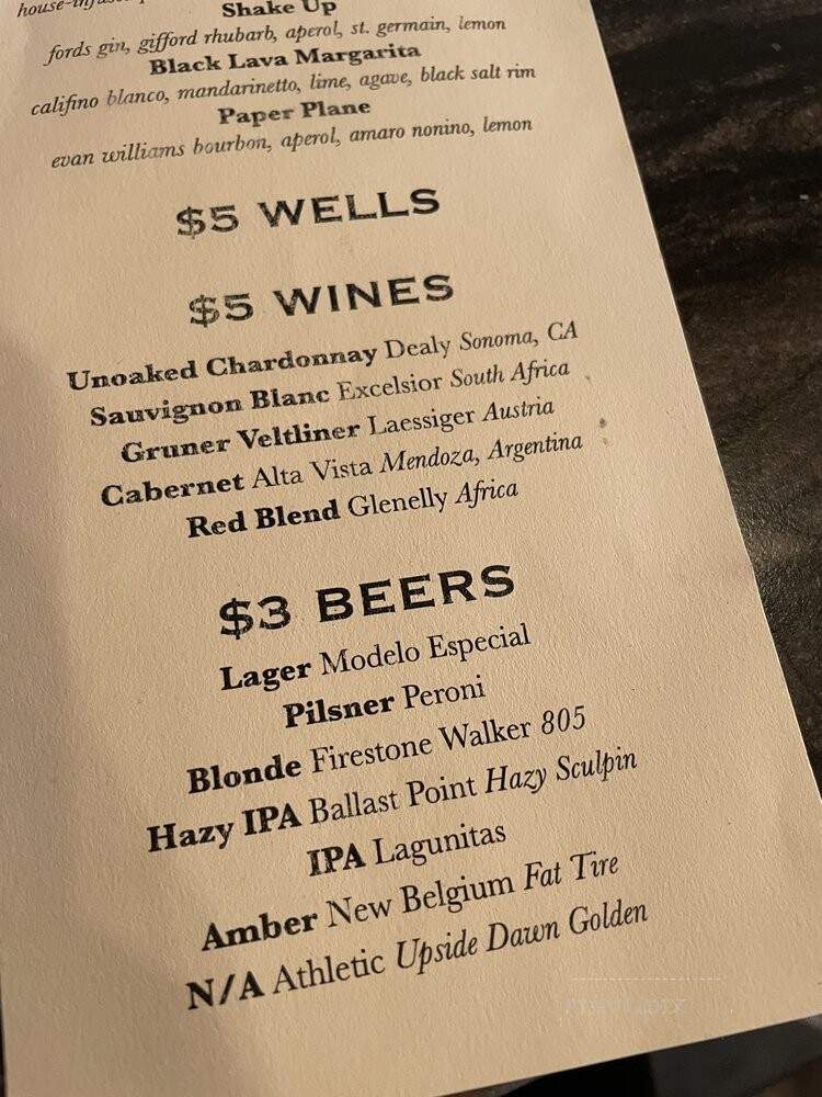 Cevasco's - Del Mar, CA menu_pic