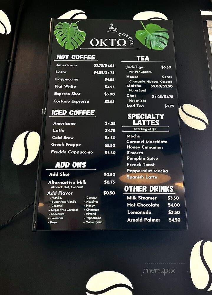 OKTO Cafe & Marketplace - Laguna Niguel, CA menu_pic