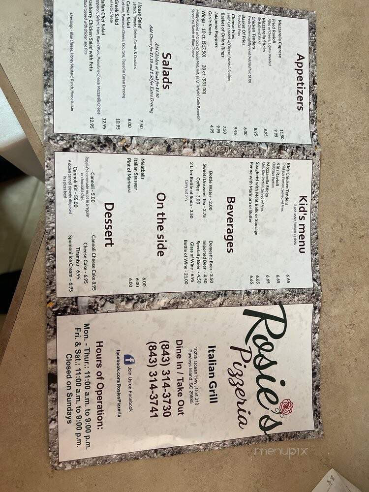 Rosie's Pizzeria - Pawleys Island, SC