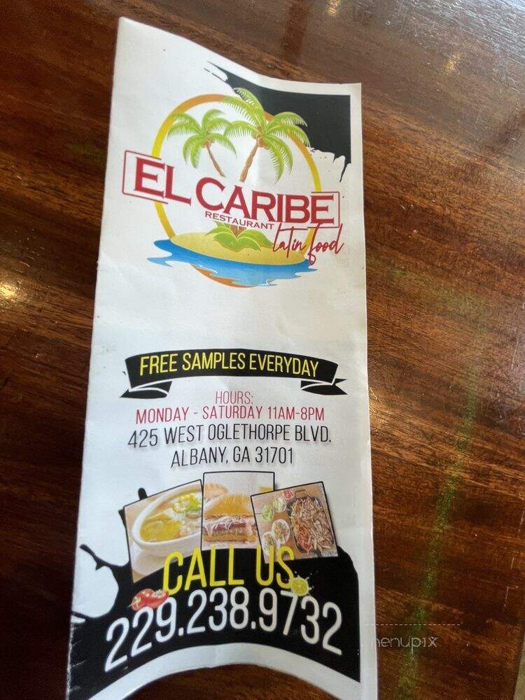 El Caribe - Albany, GA menu_pic