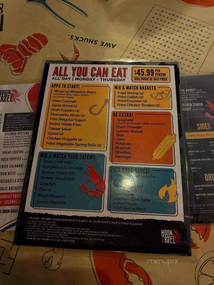 Hook & Reel Cajun Seafood & Bar - Howard Beach, NY menu_pic