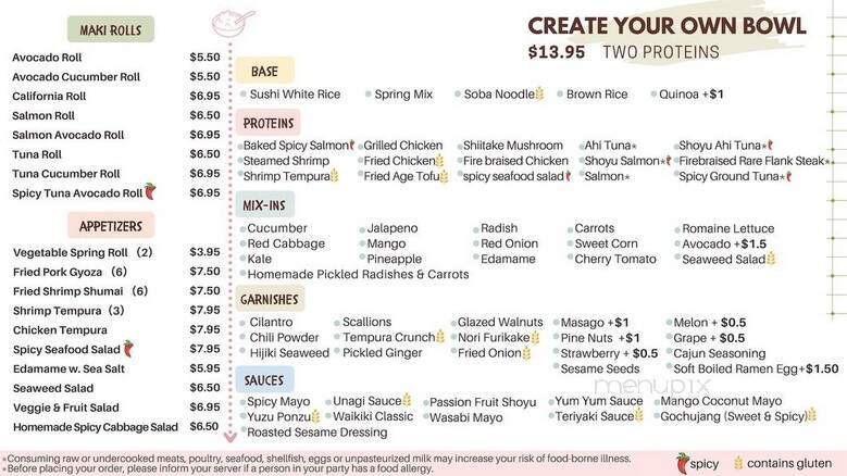 Waikiki - Somerville, MA menu_pic