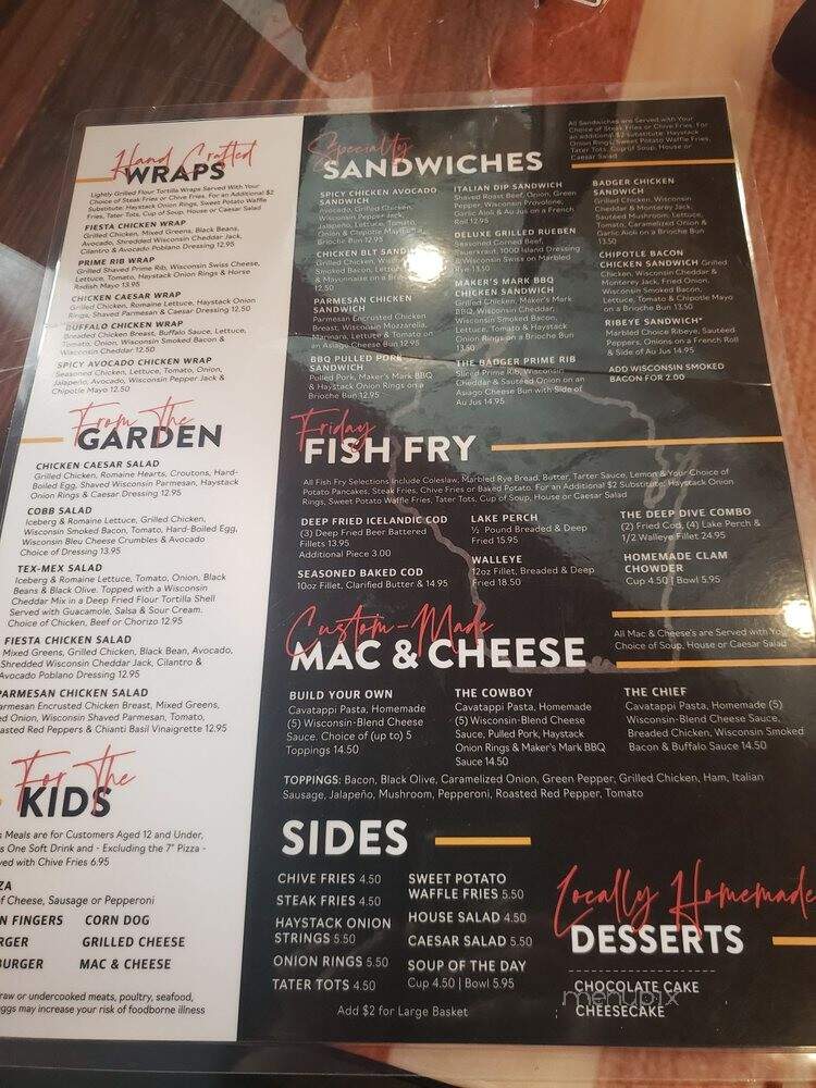 The Badger Burger - Oconomowoc, WI menu_pic