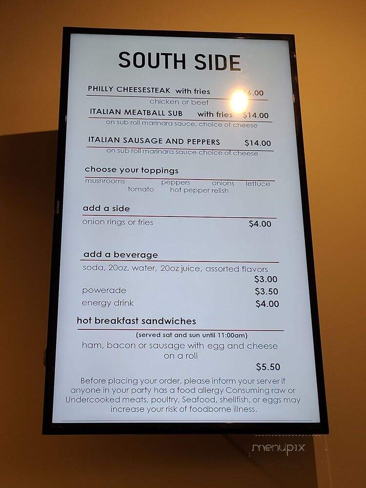 Southside - Montville, CT menu_pic