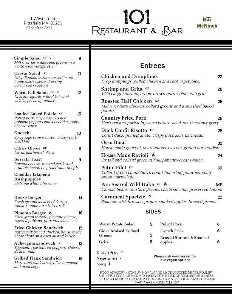 101 Restaurant & Bar - Pittsfield, MA