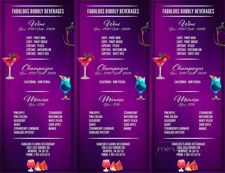 Fabulous Flavors & Friends - Memphis, TN menu_pic
