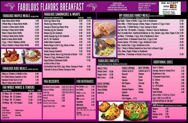 Fabulous Flavors & Friends - Memphis, TN menu_pic
