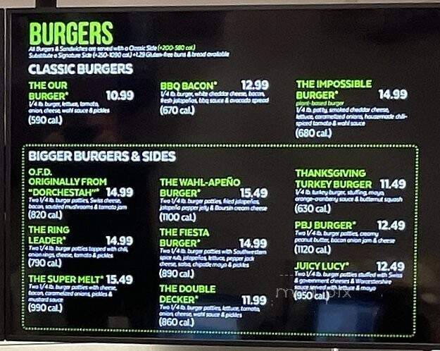 Wahlburgers - Overland Park, KS menu_pic