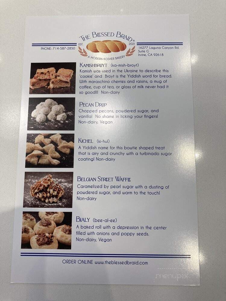 The Blessed Braid - Irvine, CA menu_pic