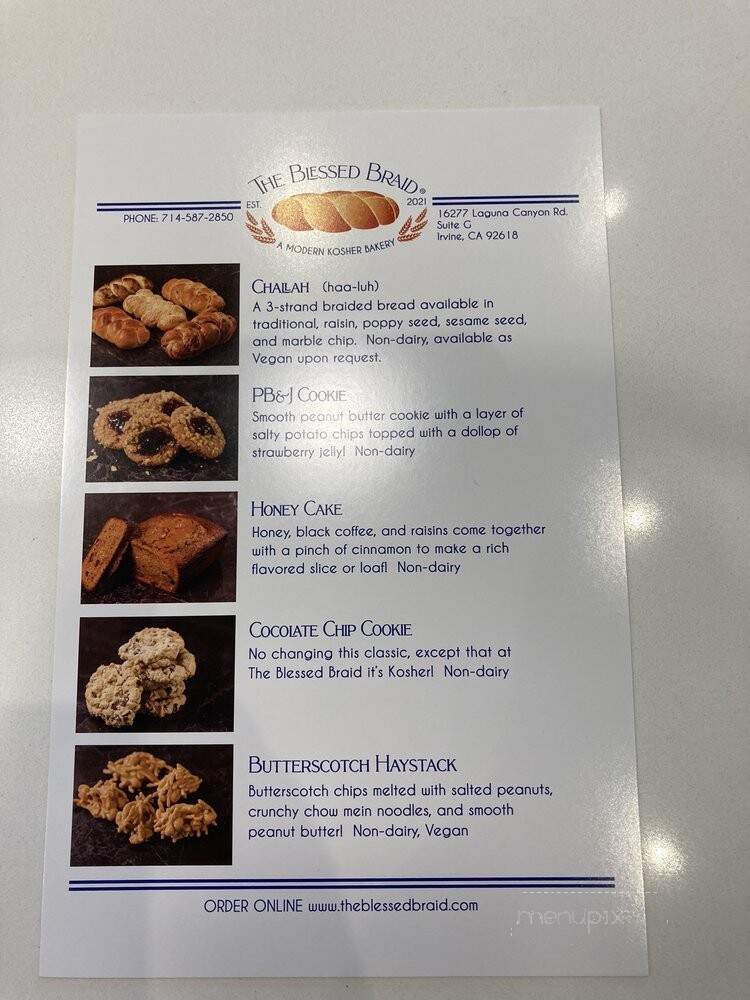The Blessed Braid - Irvine, CA menu_pic