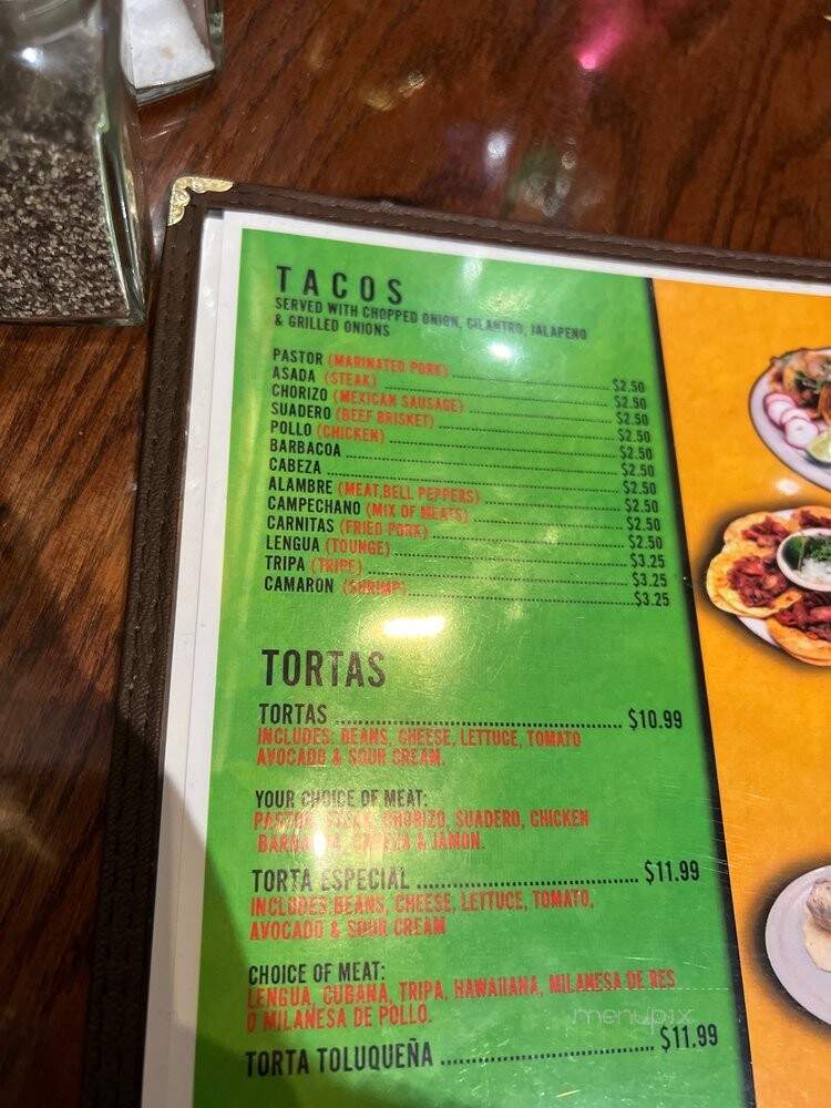 Taqueria La Culpable - North Little Rock, AR menu_pic