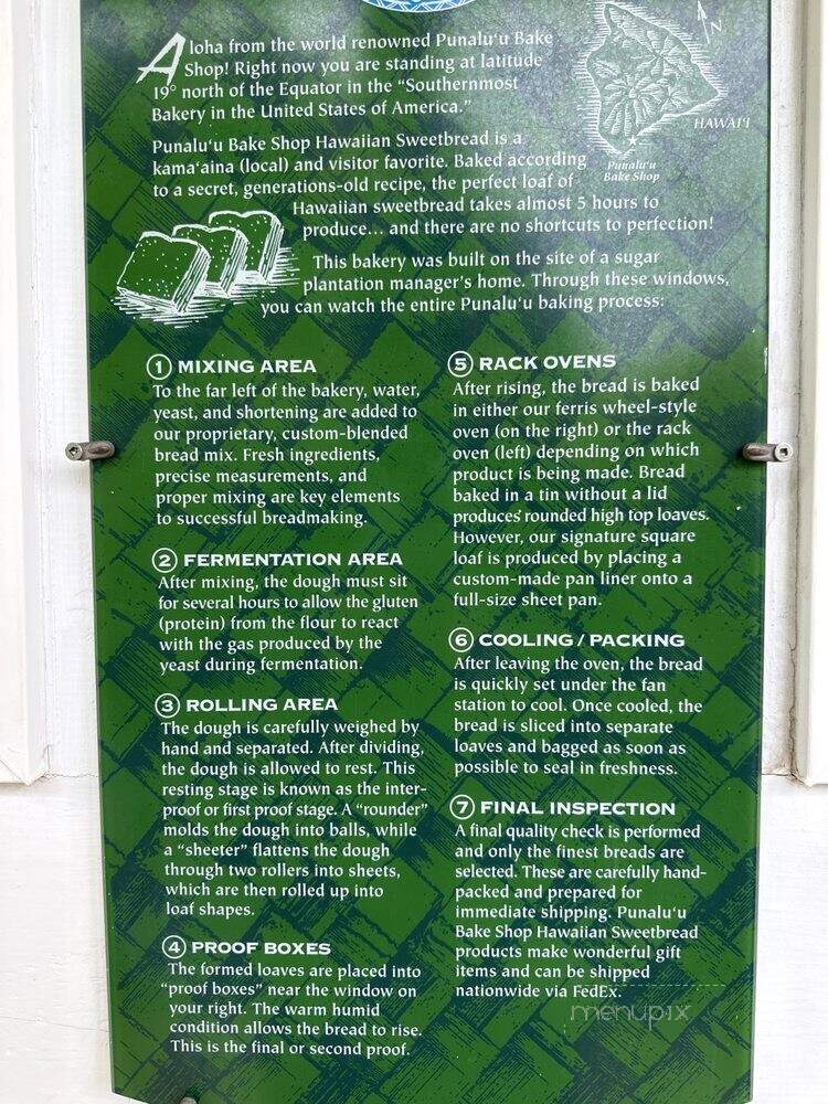 Punalua Bake Shop - Princeville, HI menu_pic