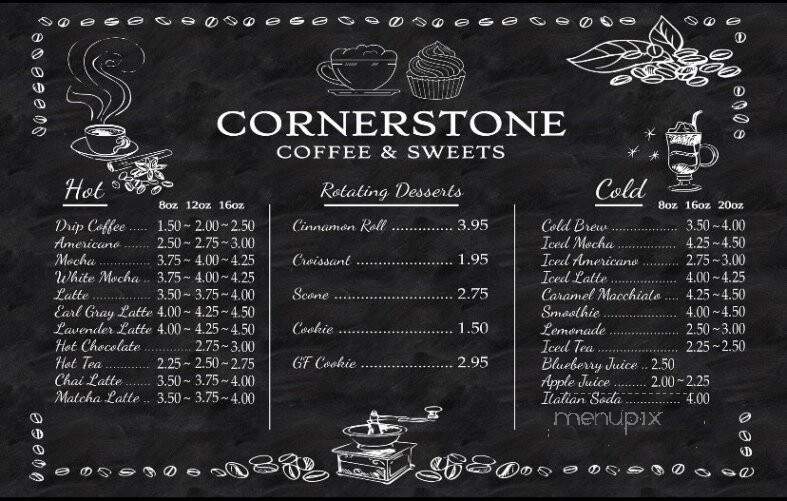 Cornerstone Coffee & Sweets - Coeur d'Alene, ID menu_pic