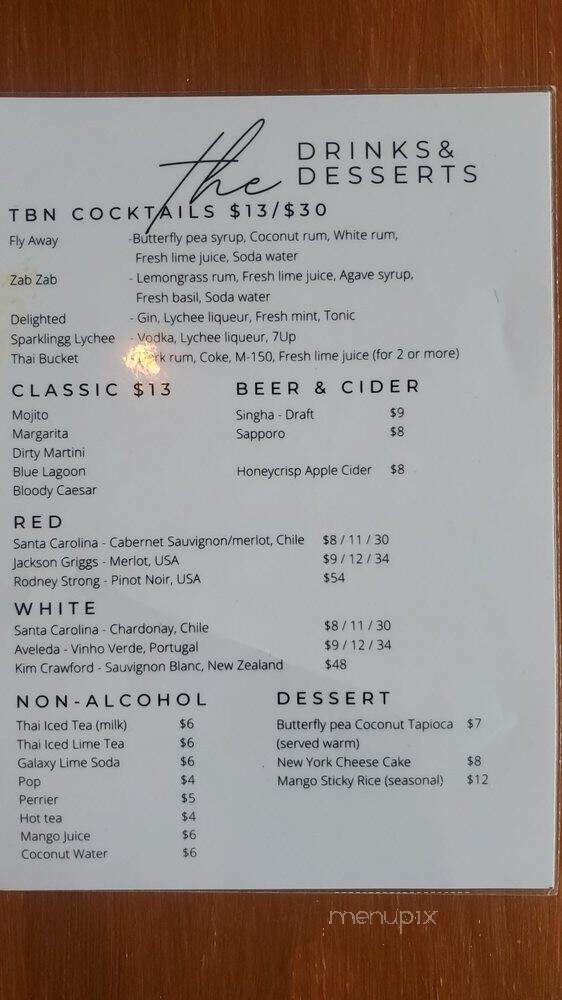 Thai Barn Na - Etobicoke, ON menu_pic