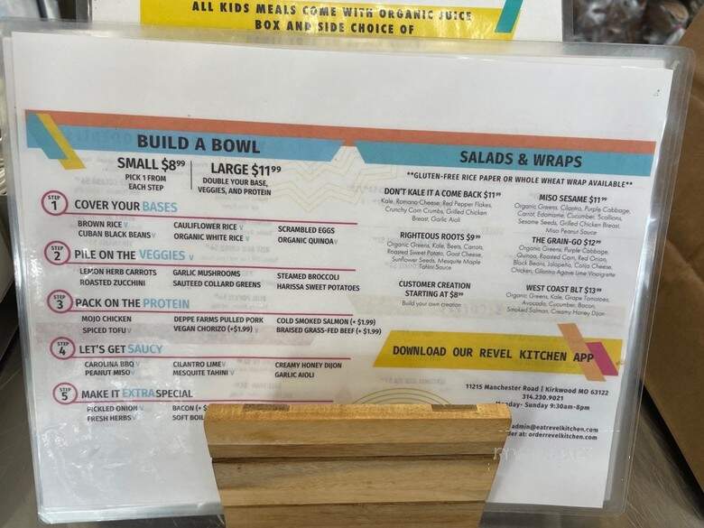 Revel Kitchen - Kirkwood, MO menu_pic