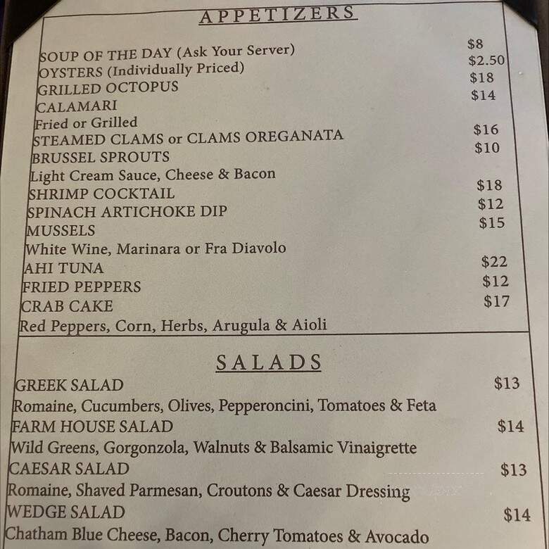 Coral Seafood Restaurant - Yorktown Heights, NY menu_pic