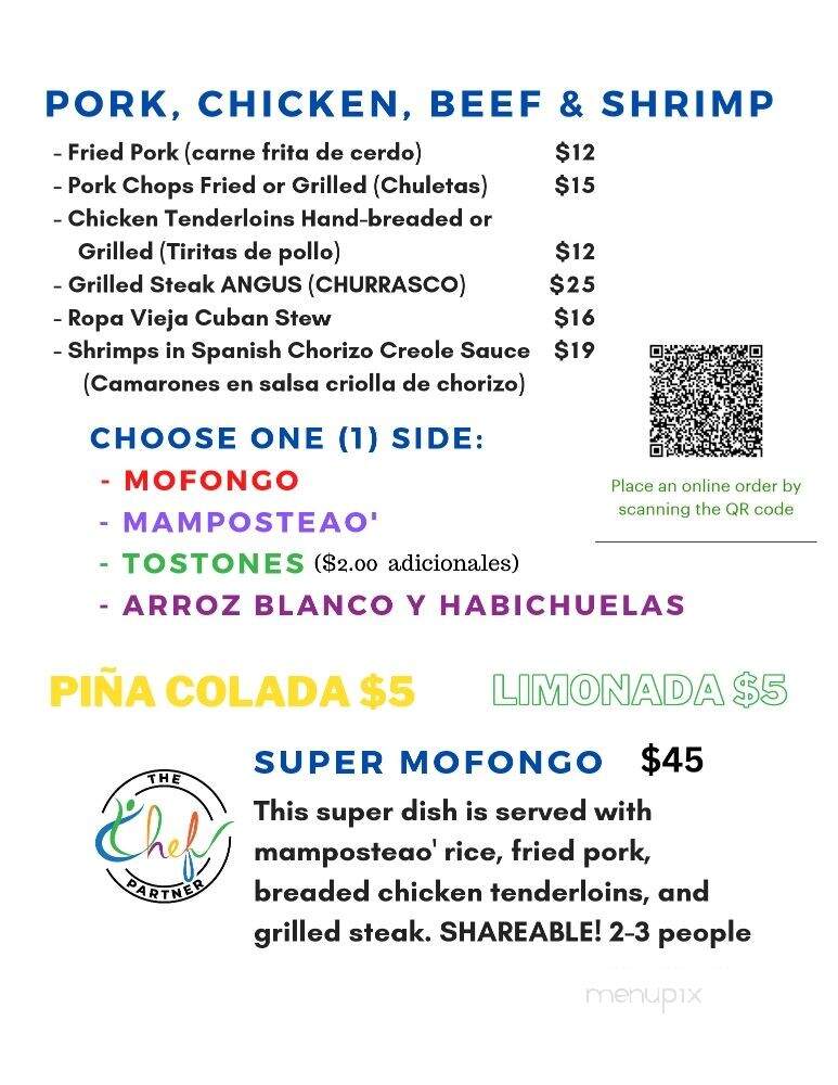The Chef Partner Food Truck - Bedford, TX menu_pic