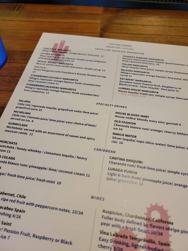 Cantina Lunada - Longmont, CO menu_pic