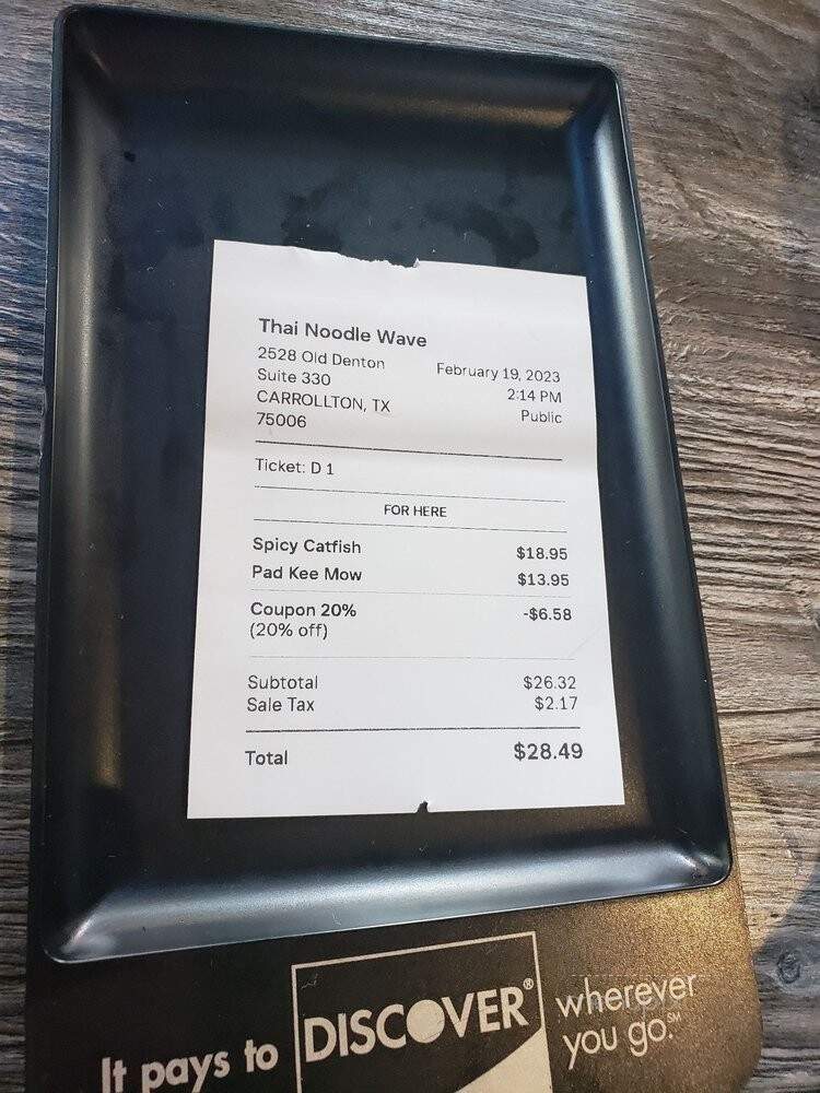 Thai Noddle Wave - Carrollton, TX menu_pic