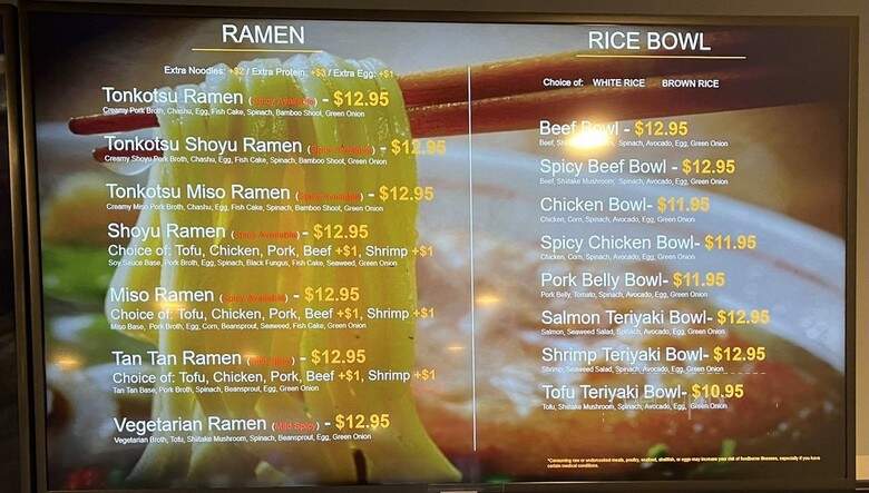 Sukiya Ramen & Poke - Flushings, NY menu_pic