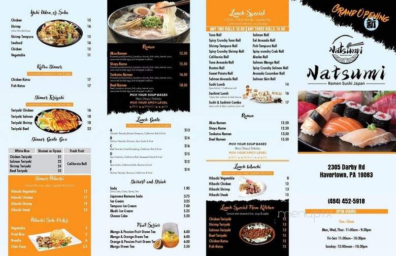 Asian Cafe - Havertown, PA menu_pic