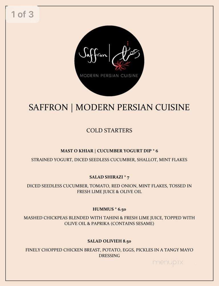 Saffron Modern Persian Cuisine - Orlando, FL