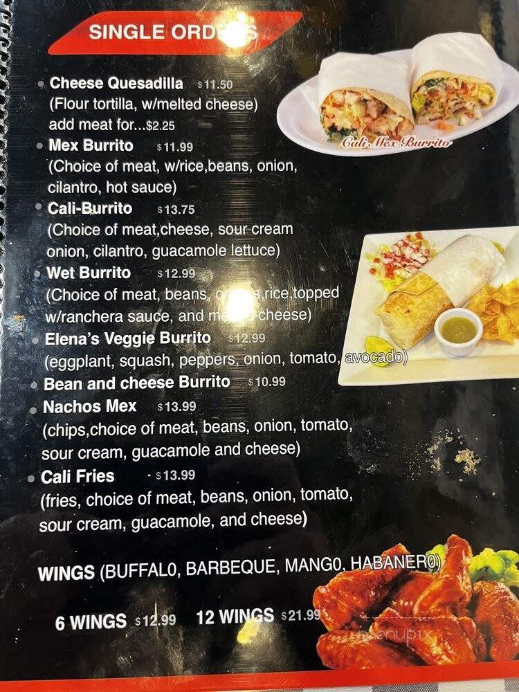 Cali Mex - Tarzana, CA menu_pic