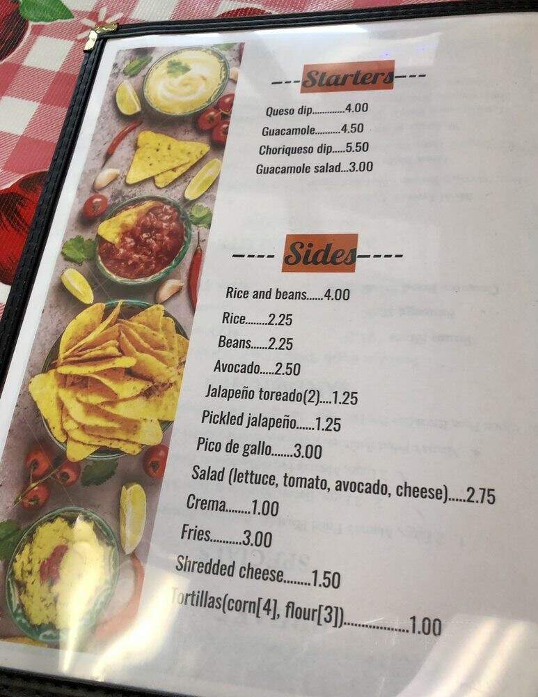 La Paloma Mexican Street Food - Elizabethtown, KY menu_pic