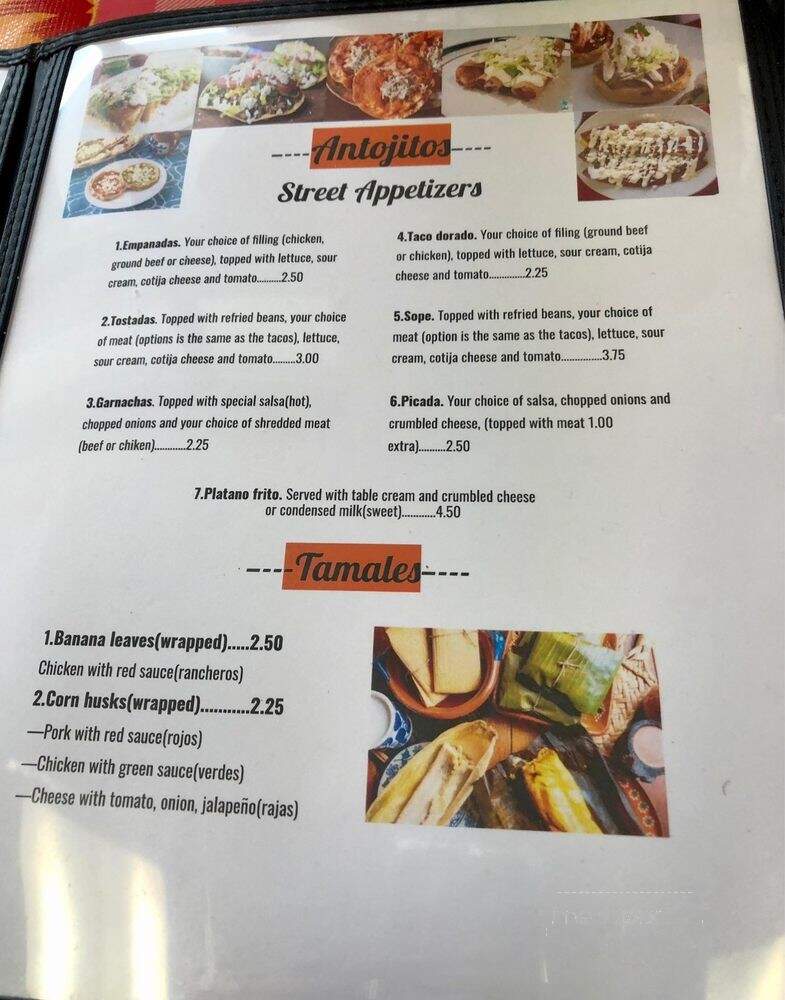 La Paloma Mexican Street Food - Elizabethtown, KY menu_pic