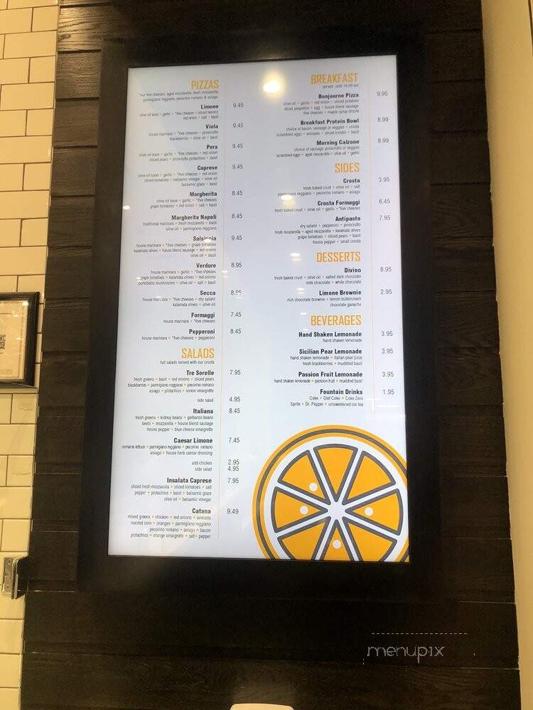 Pizzeria Limone - Salt Lake City, UT menu_pic