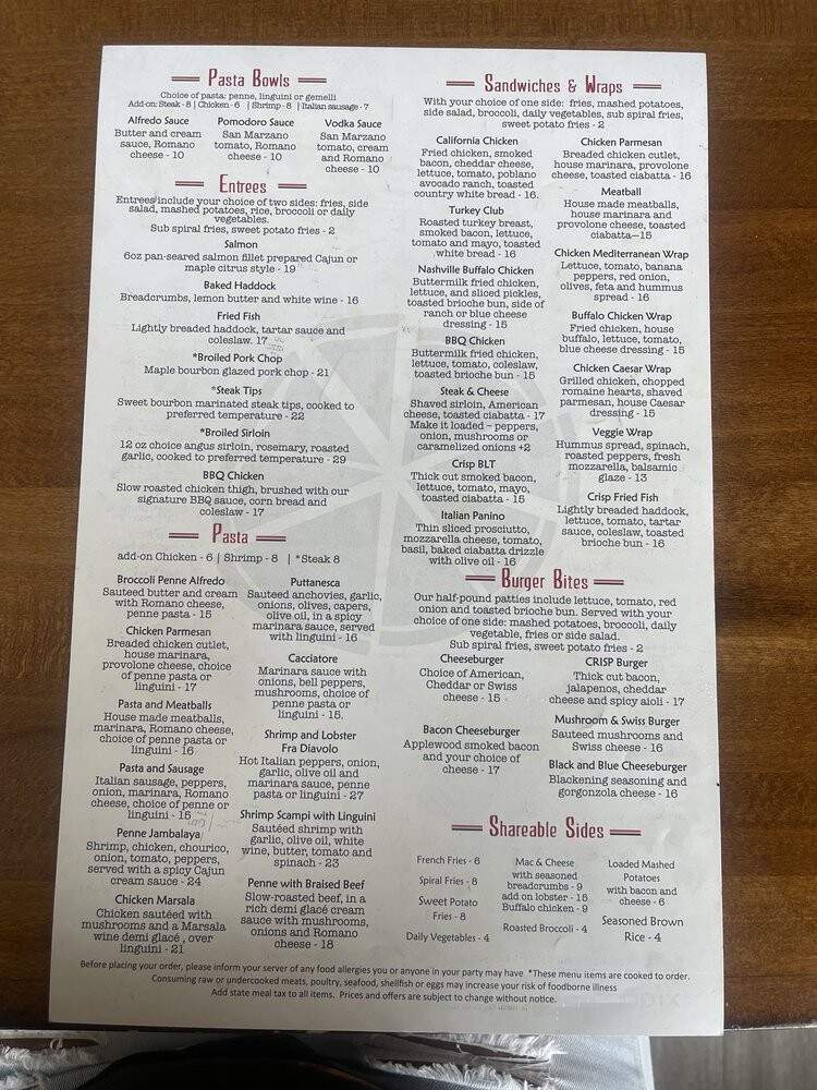 Crisp Canton - Canton, MA menu_pic