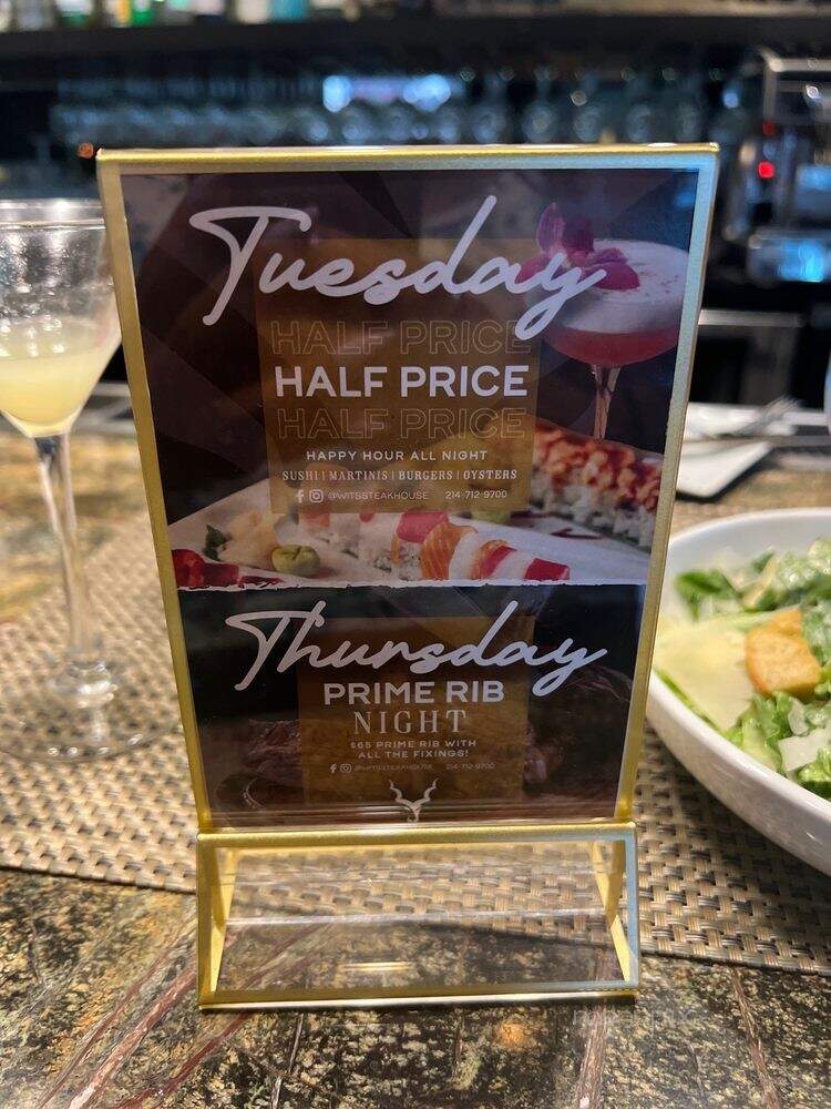 Wits Steakhouse - Dallas, TX menu_pic