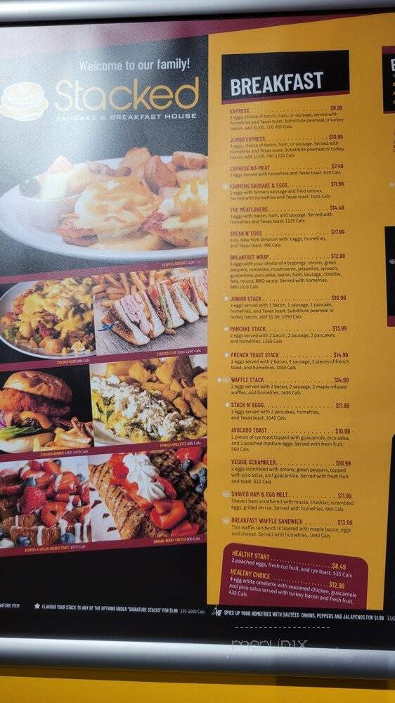 Stacked Pancake & Breakfast House - Newmarket, ON menu_pic