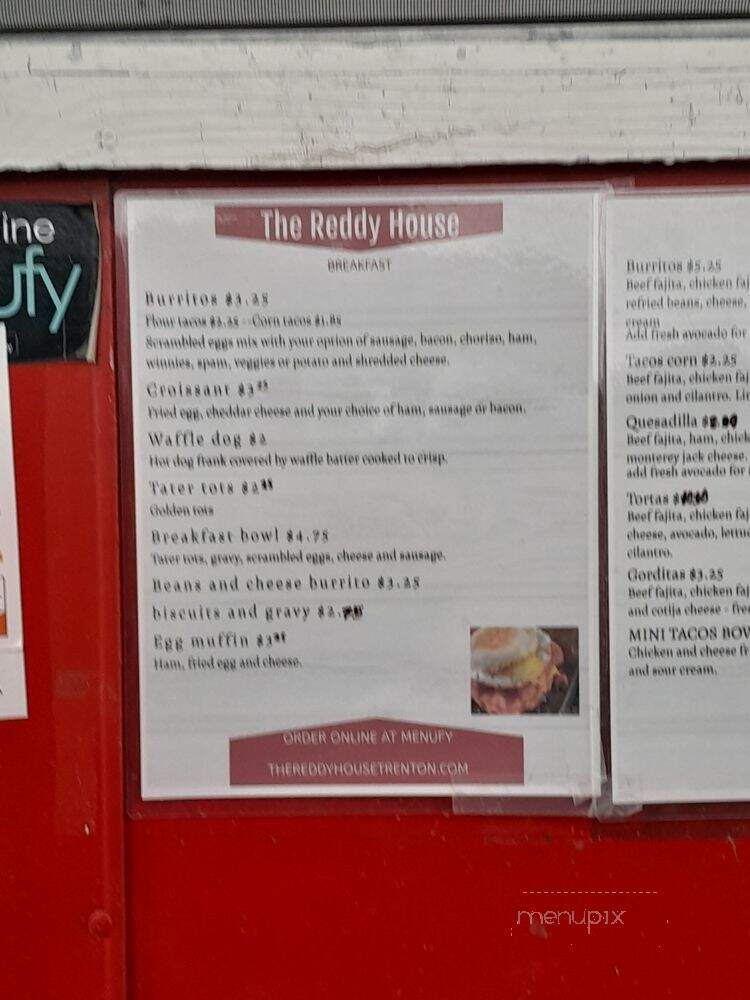 The Reddy House - Trenton, TX menu_pic