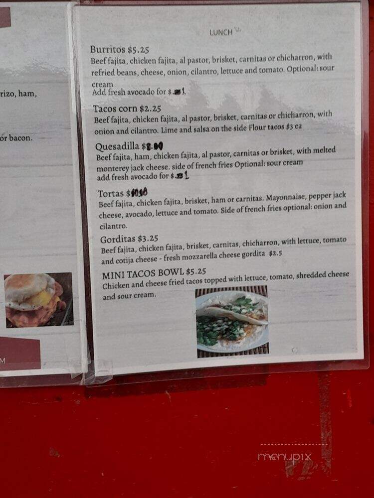 The Reddy House - Trenton, TX menu_pic