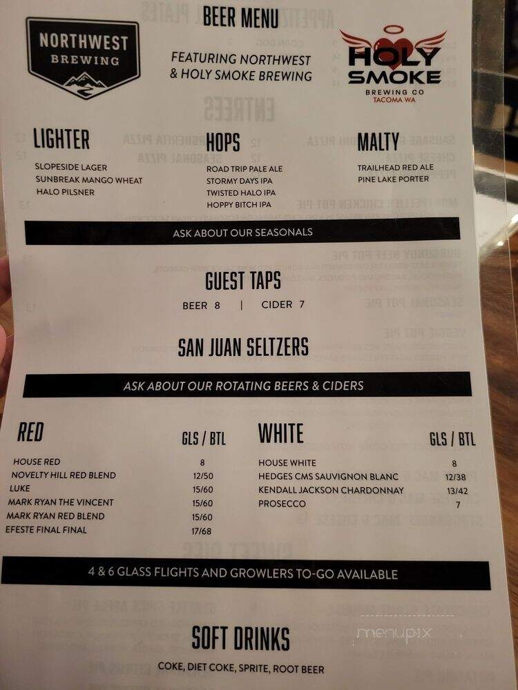 Pint&Pie Public House - Redmond, WA menu_pic