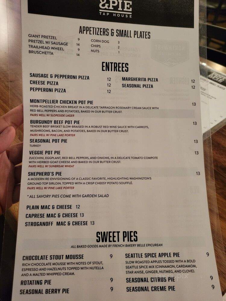 Pint&Pie Public House - Redmond, WA menu_pic