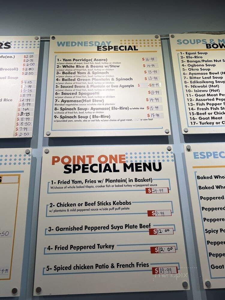 Pointone African Cuisine - Fayetteville, NC menu_pic