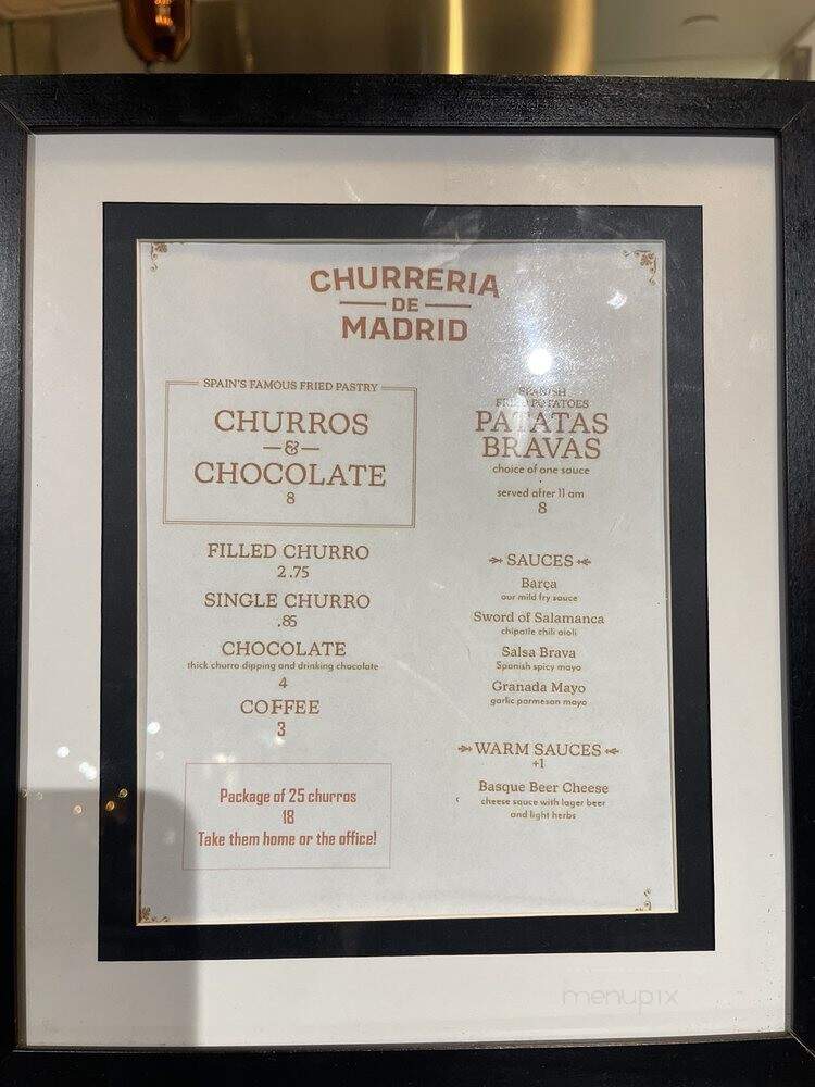 Churreria De Madrid - Aurora, CO menu_pic