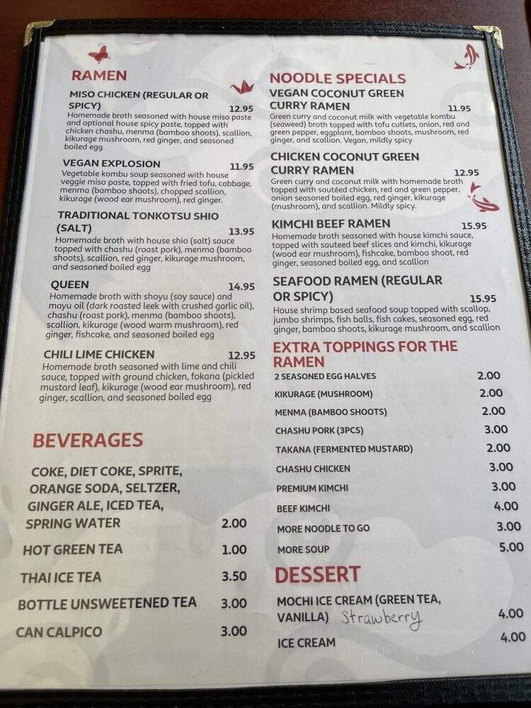 Kawa Ramen House - Colonia, NJ menu_pic