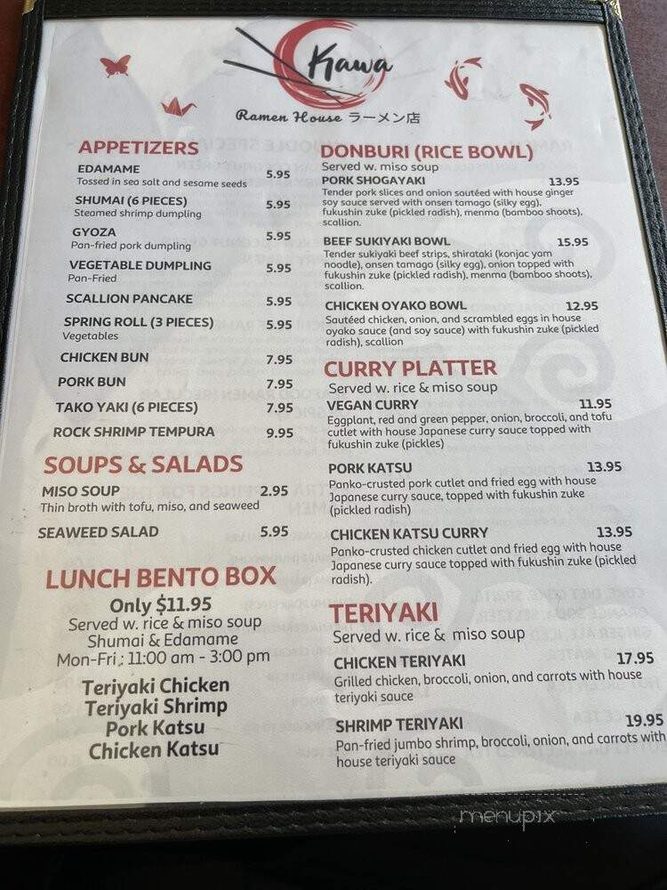 Kawa Ramen House - Colonia, NJ menu_pic
