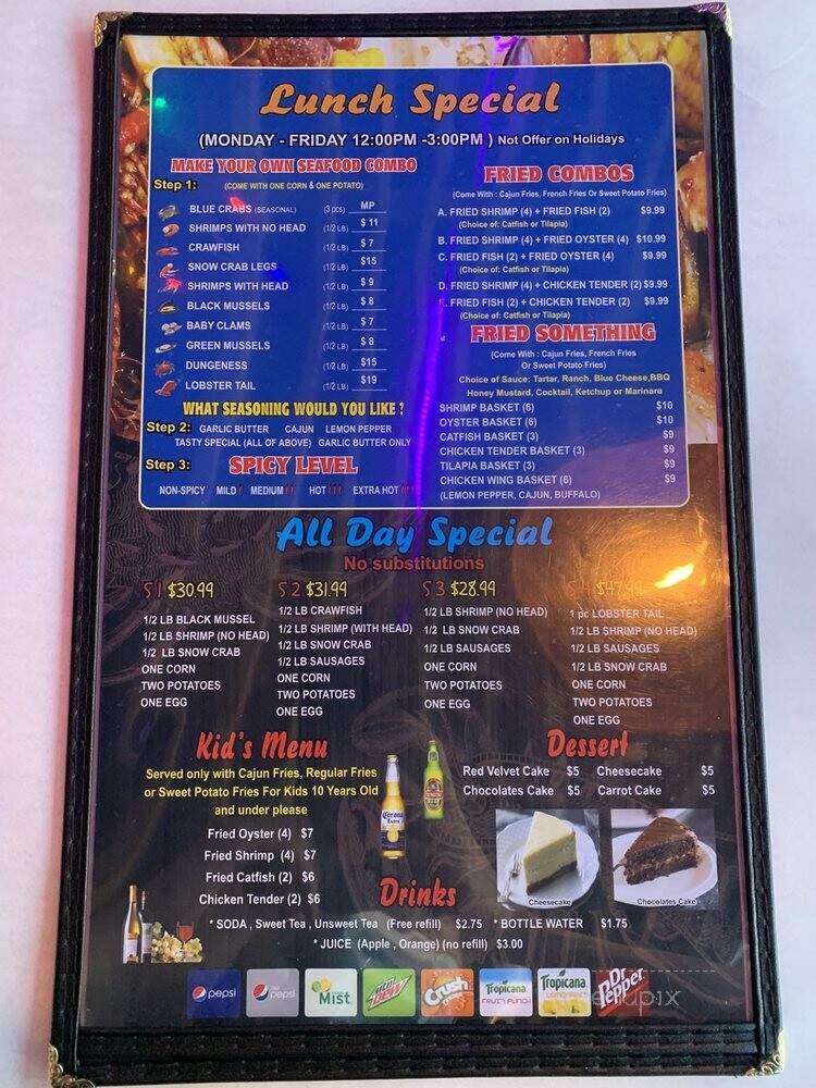 Tasty Crab House - Douglasville, GA menu_pic